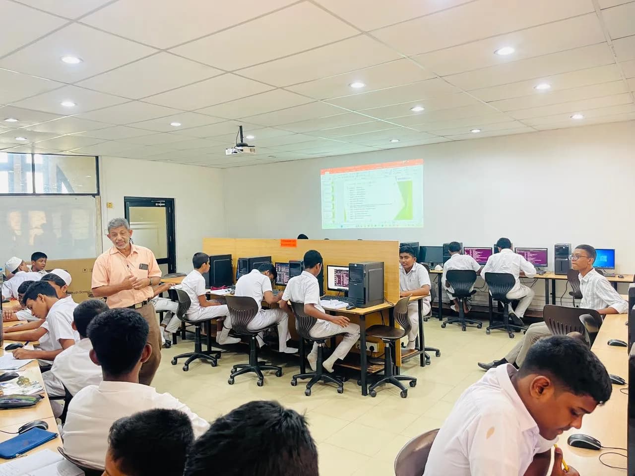 School outreach computer class