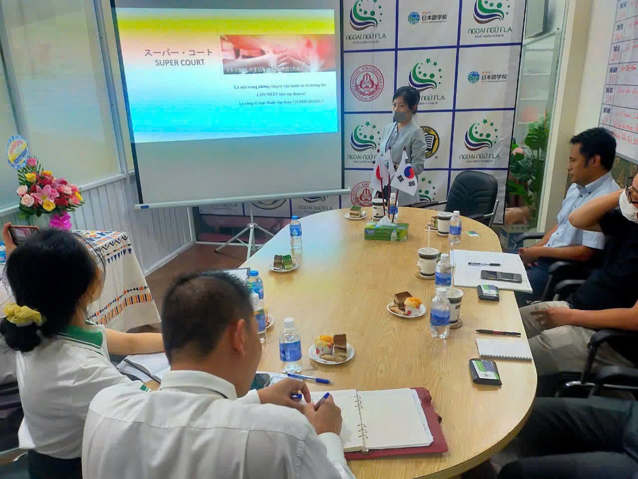 Presentation to visiting partners at the FLA centre