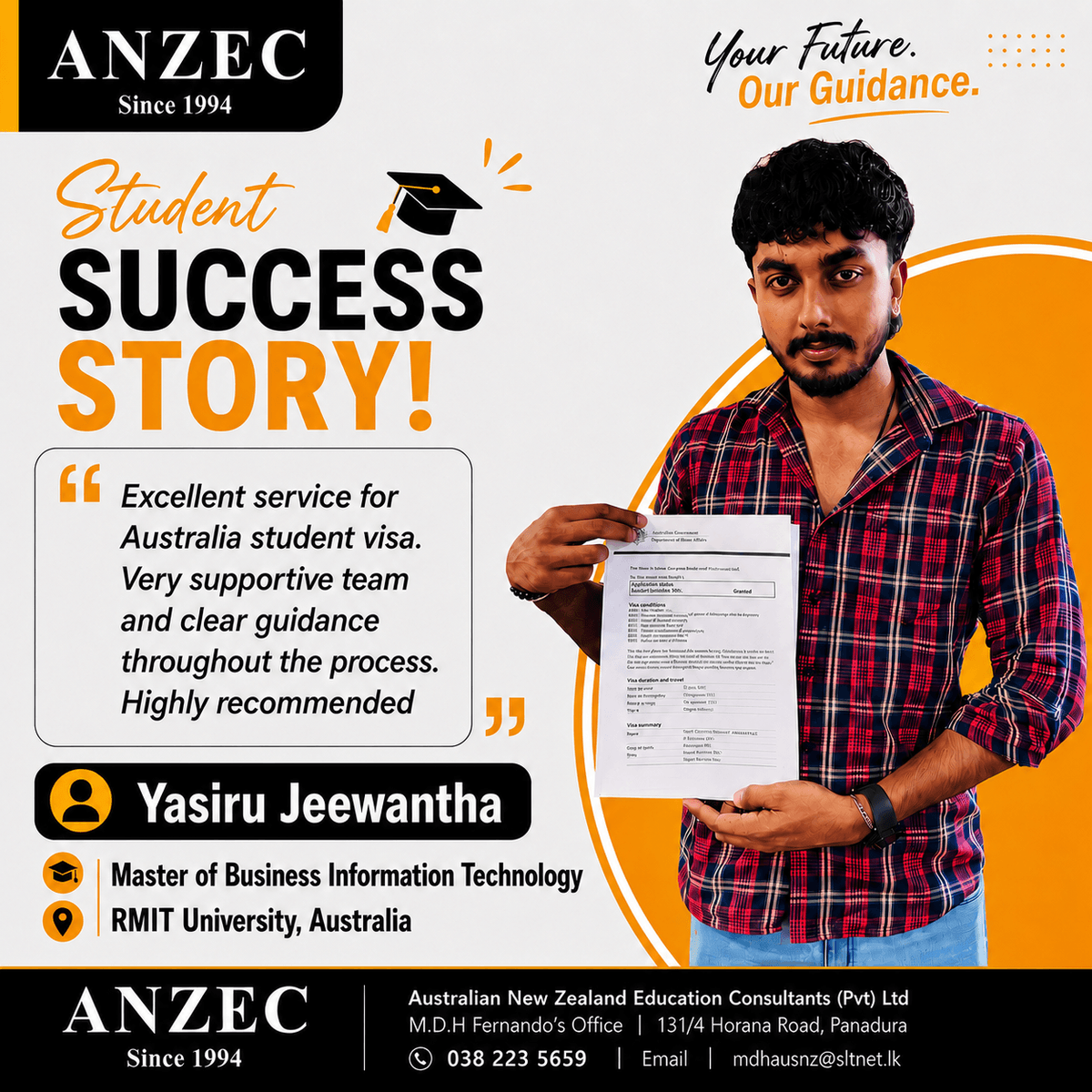 Yasiru Jeewantha, Master of Business Information Technology, RMIT University
